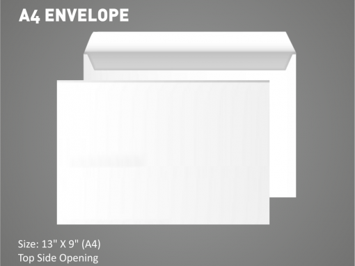 A4 Envelope Top Side Opening