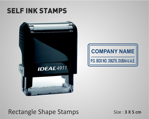Rectangle Shape Self Ink Stamps