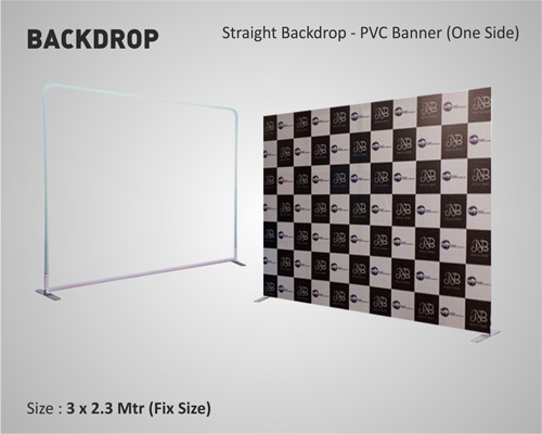 Straight Backdrop – PVC Banner (One Side)